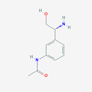 molecular formula C10H14N2O2 B13601095 (R)-N-(3-(1-Amino-2-hydroxyethyl)phenyl)acetamide 