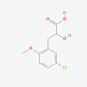 molecular formula C10H11ClO4 B13601118 3-(5-Chloro-2-methoxyphenyl)-2-hydroxypropanoic acid 