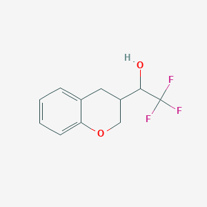 molecular formula C11H11F3O2 B13601322 1-(Chroman-3-yl)-2,2,2-trifluoroethan-1-ol 