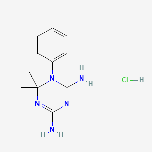 6,6-Dimethyl-1-phenyl-1,6-dihydro-1,3,5-triazine-2,4-diamine hydrochloride
