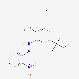 molecular formula C22H29N3O3 B1360157 Phenol, 2,4-bis(1,1-dimethylpropyl)-6-[(2-nitrophenyl)azo]- CAS No. 52184-19-7