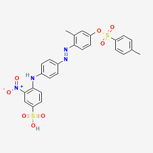 4-(4-((2-Methyl-4-(((p-tolyl)sulphonyl)oxy)phenyl)azo)anilino)-3-nitrobenzenesulphonic acid