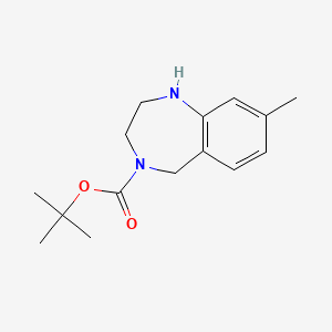 molecular formula C15H22N2O2 B13601654 tert-butyl8-methyl-2,3,4,5-tetrahydro-1H-1,4-benzodiazepine-4-carboxylate 