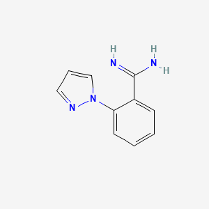 molecular formula C10H10N4 B13601743 2-(1h-Pyrazol-1-yl)benzimidamide 