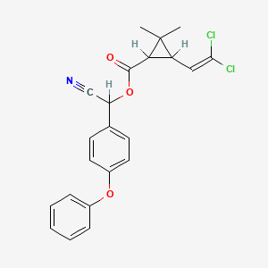 molecular formula C22H19Cl2NO3 B1360176 Cyano(4-phenoxyphenyl)methyl 3-(2,2-dichloroethenyl)-2,2-dimethylcyclopropanecarboxylate CAS No. 75567-47-4