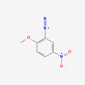 molecular formula C7H6N3O3+ B1360179 2-Methoxy-5-nitrobenzenediazonium CAS No. 27165-17-9