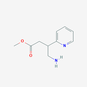 molecular formula C10H14N2O2 B13601801 Methyl 4-amino-3-(pyridin-2-yl)butanoate 