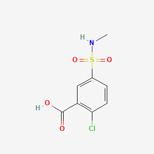 molecular formula C8H8ClNO4S B1360186 Benzoic acid, 2-chloro-5-[(methylamino)sulfonyl]- CAS No. 68901-09-7