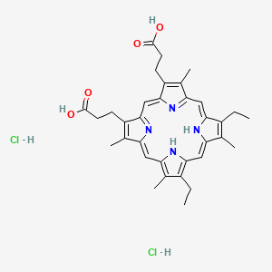 7,12-Diethyl-3,8,13,17-tetramethyl-21H,23H-porphine-2,18-dipropionic acid dihydrochloride