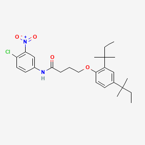 molecular formula C26H35ClN2O4 B1360192 4-(2,4-Bis(tert-pentyl)phenoxy)-N-(4-chloro-3-nitrophenyl)butyramide CAS No. 63134-29-2