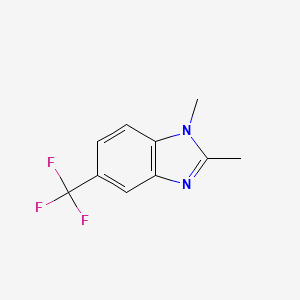 molecular formula C10H9F3N2 B1360193 1H-Benzimidazole, 1,2-dimethyl-5-(trifluoromethyl)- CAS No. 63815-72-5