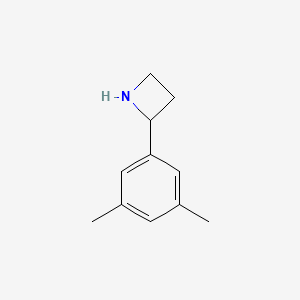 molecular formula C11H15N B13601957 2-(3,5-Dimethylphenyl)azetidine 