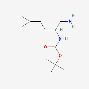 molecular formula C12H24N2O2 B13601970 tert-Butyl (1-amino-4-cyclopropylbutan-2-yl)carbamate 
