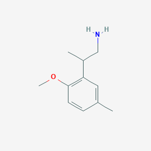 molecular formula C11H17NO B13602084 2-(2-Methoxy-5-methylphenyl)propan-1-amine 