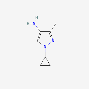 molecular formula C7H11N3 B13602266 1-cyclopropyl-3-methyl-1H-pyrazol-4-amine 
