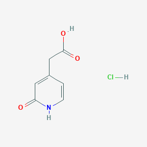 molecular formula C7H8ClNO3 B13602276 2-(2-Hydroxypyridin-4-yl)aceticacidhydrochloride 
