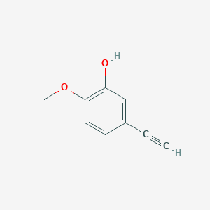 molecular formula C9H8O2 B13602366 5-Ethynyl-2-methoxyphenol 