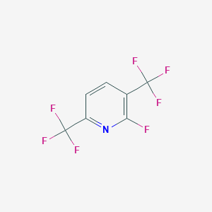 molecular formula C7H2F7N B13602371 2-Fluoro-3,6-bis(trifluoromethyl)pyridine 