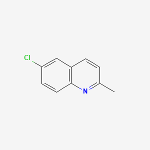molecular formula C10H8ClN B1360239 6-Chloro-2-methylquinoline CAS No. 92-46-6