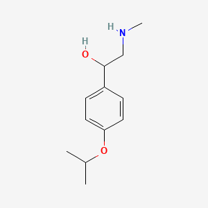 molecular formula C12H19NO2 B13602413 1-(4-Isopropoxyphenyl)-2-(methylamino)ethan-1-ol 