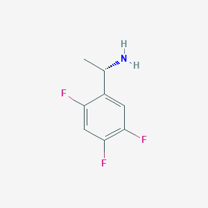 molecular formula C8H8F3N B13602546 (1S)-1-(2,4,5-trifluorophenyl)ethan-1-amine 