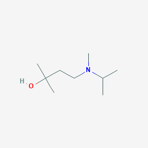 molecular formula C9H21NO B13602561 4-(Isopropyl(methyl)amino)-2-methylbutan-2-ol 