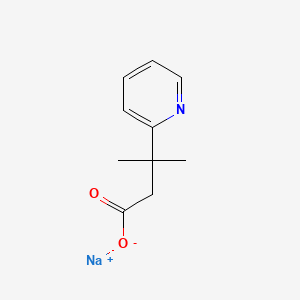 molecular formula C10H12NNaO2 B13602666 Sodium 3-methyl-3-(pyridin-2-yl)butanoate 