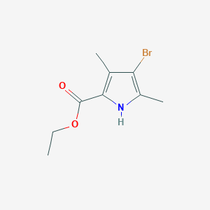 molecular formula C9H12BrNO2 B1360269 ethyl 4-bromo-3,5-dimethyl-1H-pyrrole-2-carboxylate CAS No. 5408-07-1