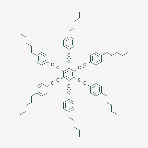 molecular formula C84H90 B136027 Hexakis((4-pentylphenyl)ethynyl)benzene CAS No. 125594-05-0