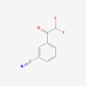 molecular formula C9H5F2NO B13602705 3-(2,2-Difluoroacetyl)benzonitrile 