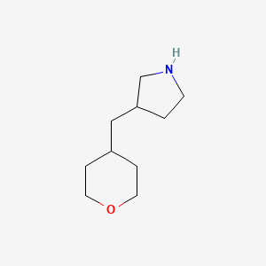 molecular formula C10H19NO B13602725 3-((Tetrahydro-2h-pyran-4-yl)methyl)pyrrolidine 