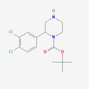 molecular formula C15H20Cl2N2O2 B13602747 Tert-butyl 2-(3,4-dichlorophenyl)piperazine-1-carboxylate 