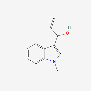 molecular formula C12H13NO B13602948 1-(1-methyl-1H-indol-3-yl)prop-2-en-1-ol 
