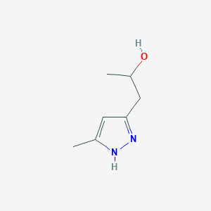 molecular formula C7H12N2O B13602987 1-(5-methyl-1H-pyrazol-3-yl)propan-2-ol CAS No. 69433-63-2