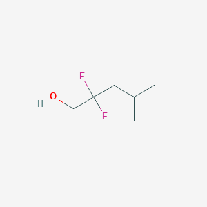 molecular formula C6H12F2O B13603009 2,2-Difluoro-4-methylpentan-1-ol 