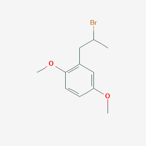 molecular formula C11H15BrO2 B13603022 2-(2-Bromopropyl)-1,4-dimethoxybenzene CAS No. 103857-81-4