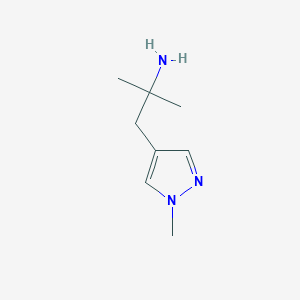 molecular formula C8H15N3 B13603052 2-methyl-1-(1-methyl-1H-pyrazol-4-yl)propan-2-amine 