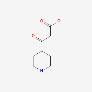 molecular formula C10H17NO3 B13603062 Methyl 3-(1-methylpiperidin-4-yl)-3-oxopropanoate 