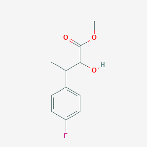 molecular formula C11H13FO3 B13603098 Methyl 3-(4-fluorophenyl)-2-hydroxybutanoate 