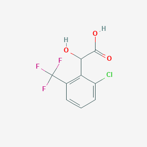 molecular formula C9H6ClF3O3 B13603280 2-Chloro-6-(trifluoromethyl)mandelic acid 