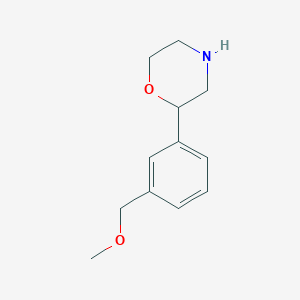 molecular formula C12H17NO2 B13603315 2-(3-(Methoxymethyl)phenyl)morpholine 