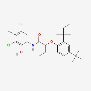 molecular formula C27H37Cl2NO3 B1360333 2-[2,4-Bis(tert-pentyl)phenoxy]-N-(3,5-dichloro-2-hydroxy-P-tolyl)butyramide CAS No. 31037-84-0