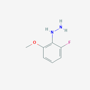 molecular formula C7H9FN2O B13603338 2-Fluoro-6-methoxyphenylhydrazine 
