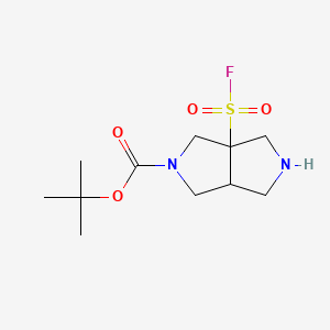 molecular formula C11H19FN2O4S B13603498 Tert-butyl3a-(fluorosulfonyl)-octahydropyrrolo[3,4-c]pyrrole-2-carboxylate 