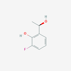 molecular formula C8H9FO2 B13603509 (r)-2-Fluoro-6-(1-hydroxyethyl)phenol 