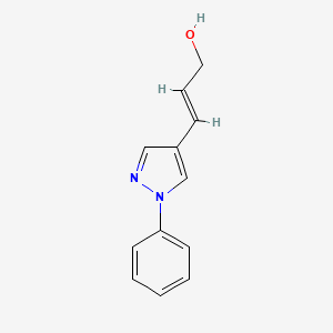molecular formula C12H12N2O B13603618 3-(1-Phenyl-1h-pyrazol-4-yl)prop-2-en-1-ol 