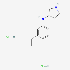 molecular formula C12H20Cl2N2 B13603632 N-(3-ethylphenyl)pyrrolidin-3-aminedihydrochloride 