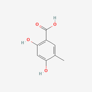 molecular formula C8H8O4 B1360373 2,4-Dihydroxy-5-methylbenzoic acid CAS No. 4780-64-7