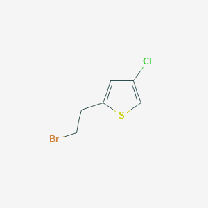 molecular formula C6H6BrClS B13603734 2-(2-Bromoethyl)-4-chlorothiophene 