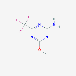molecular formula C5H5F3N4O B1360374 4-甲氧基-6-(三氟甲基)-1,3,5-三嗪-2-胺 CAS No. 5311-05-7